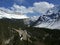 Banff National Park with Rocky Mountain Scenery along Icefields Parkway at Sunwapta Pass, Alberta, Canada