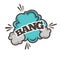 Bang bubble sound blast vector cloud