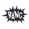 Bang cartoon sign