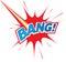 Bang! Comic explosion Logo icon text