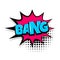 Bang comic text white background