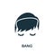 Bang icon. Simple element from beauty salon collection. Creative Bang icon for web design, templates, infographics and more