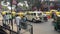 Bangalore, India - 30 JAN 2017: A street and traffic scene from the side of a busy road in Bangalore, India, with tuk