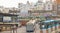 BANGALORE INDIA June 3, 2019:Buses entering into the Kempegowda Bus Station known as Majestic during morning time traffic