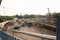 BANGALORE INDIA June 3, 2019:Buses in the Kempegowda Bus Station known as Majestic during morning time traffic congestion