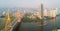 Bangkok Bhumibol bridge aerial view