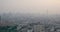 Bangkok City Skyline with Pink Haze over Capital in Thailand.