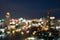 Bangkok cityscape at twilight time, Blurred Photo bokeh