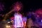 BANGKOK - DEC 31, 2020: The eco-friendly fireworks over Chao Phraya River in front of ICONSIAM.