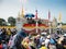 BANGKOK - DEC 9 : protesters attend a large anti-government outside Government House