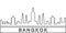 Bangkok detailed skyline icon. Element of Cities for mobile concept and web apps icon. Thin line icon for website design and