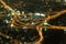 Bangkok Expressway and Highway top view at night