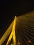 BANGKOK - High Resolution of Rama VIII Bridge Cable : Night scene of the Steel bridge pylon during the night in Bangkok, Thailand