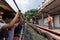 BANGKOK - JANUARY 11, 2017: Travel in Saen-Saeb canal boat, public boat. Bangkok.