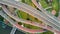 Bangkok large road interchange top view