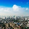 Bangkok Metropolis, aerial view over the biggest city