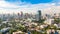 Bangkok Metropolis, aerial view over the biggest city in Thailand