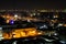 Bangkok night landscape with power substation and bridge thailand