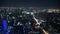 Bangkok night lights. Aerial view of city skyline