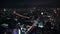 Bangkok night lights. Aerial view of city skyline