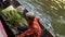 BANGKOK, THAILAND - 13 JULY 2019: Lat Mayom floating market. Traditional classic khlong river canal, local women farmers, long-