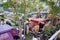 BANGKOK, THAILAND - 17 Aug, 2016: People joined many foodtrucks in the container garden, they happy to buy food and drink then wai