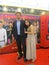 Bangkok,Thailand - 17 June,2013: A woman stand besides her idol Brad pitt at Madame Tussauds Museum