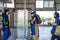 Bangkok, Thailand - 26 Sep 2020, Local Passenger were buying Airport Rail Link ticket from Auto Vending Machine in the station.,