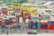 Bangkok, Thailand - 28 September 2015 : Numerous shipping containers in port