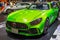 Bangkok, Thailand-August 18, 2019:In front of The lemon green Mercedes-AMG Sportcar in  Big Motor Sale 2019, Bitec, Bangna,