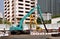 Bangkok, Thailand: Construction Cranes Building Apartment Tower