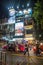 BANGKOK, THAILAND - December 22 2017: Khaosan road in the night. Khao San Road is a famous low budget hotels and guesthouses area