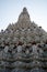 Bangkok, Thailand -  February 2, 2020, Thailand beautiful iconic decorated by ceramics and porcelains, Wat Aroon The Temple of