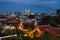 Bangkok, Thailand. Illuminated historical houses