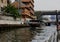 BANGKOK, THAILAND - January 11, 2019: floating boat on one of the channels of Bangkok city center