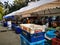 Bangkok, Thailand - January 21, 2020: street food market in the evening chinese new year