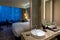 Bangkok, THAILAND - January 4 : LUXURY, DELUXE ROOM. interior of The Okura Prestige Bangkok simply oozes luxury and comfort. on 4