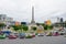 Bangkok, Thailand - July 4, 2019 : Victory Monument Anusawari Chai Samoraphum is one of Bangkok`s major traffic intersections