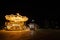 Bangkok, Thailand - June 10, 2019 : Carousel horse in Asiatique The riverfront in night time in Bangkok, Thailand