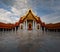 Bangkok, Thailand- June 11, 2022. Wat Benchamabophit Marble Temple. Ornate temple constructed of white Italian marble &