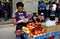Bangkok, Thailand: Man Selling Pomegranate Juice on Street
