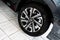 Bangkok, Thailand - March 15, 2023 : Alloy wheel tire of All-new Toyota all new Toyota YARIS ATIV. Famous world brand. Modern