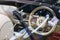 Bangkok, Thailand - March 31, 2019: Interior  and Multifunction control on steering wheel of the Mercedes-Benz at The Bangkok