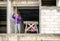 BANGKOK, THAILAND - MAY 05: Unidentified construction worker brings wife and baby to work at the apartment construction site at