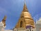 Bangkok ,Thailand  May 14, 2019: Wat Bowonniwet Vihara.The hightlights of the temple are Uposatha Hall, the Main Gateway, The Red