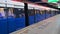 Bangkok, Thailand - May 4, 2020 : Trains arrive at platform with passenger wear face mask at station