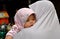 Bangkok, Thailand: Muslim Mother with Baby