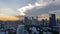 BANGKOK, THAILAND - NOV 14, 2016 : Cityscape before sunset in winter, Sathorn, Bangkok, Thailand. Bangkok cityscape view at