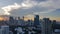 BANGKOK, THAILAND - NOV 14, 2016 : Cityscape before sunset in winter, Sathorn, Bangkok, Thailand. Bangkok cityscape view at