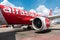 Bangkok, Thailand - November 20: AIR ASIA Airline low-cost flight from Donmuang international airport to Chiangmai parking.